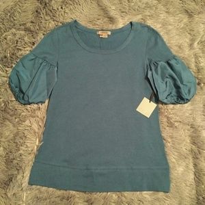 3 for 20$ Nwt! Teal Bubble sleeve top xs